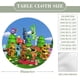 thumbnail image 2 of Smiling Critters-theme Fitted Round Tablecloths Elastic Edged Table Covers Waterproof Table Cloth for Kitchen Holiday Party Tables Decor 150cm, 2 of 6