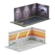 thumbnail image 5 of 2x 1/24 Modelo De Coche DIY Diorama Paisaje De Estacionamiento Para Amantes De Los Modelos Pared Naranja, 5 of 5