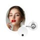 thumbnail image 1 of Espejo de maquillaje OVENTE, soporte de pared iluminado con aumento de 10 aumentos, blanco, 1 of 7