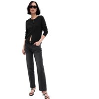 Cárdigan Gap Con Cuello Redondo True Black Para Mujer, Talla Xs
