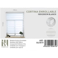 Mundo Shopping - Cortina Enrrollable Duo Color Blanco 100X200Cm Iii Usa