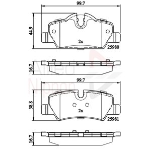 Pastillas Freno Para Auto Allied Nippon Adb02262