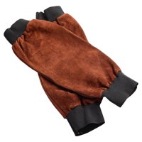 Magideal - Mangas De Soldadura Largas De 18 ""Resistentes Al Calor Con Manguito Elástico Protector De Brazo Mangas Protectoras Soldador Suministros De Protección , Marrón