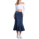 thumbnail image 2 of INSPIRE CHIC Falda de Mezclilla Cola de Pescado para Mujeres de Regreso a Clases Falda Midi de Jean Ajustada Azul Oscuro L, 2 of 6