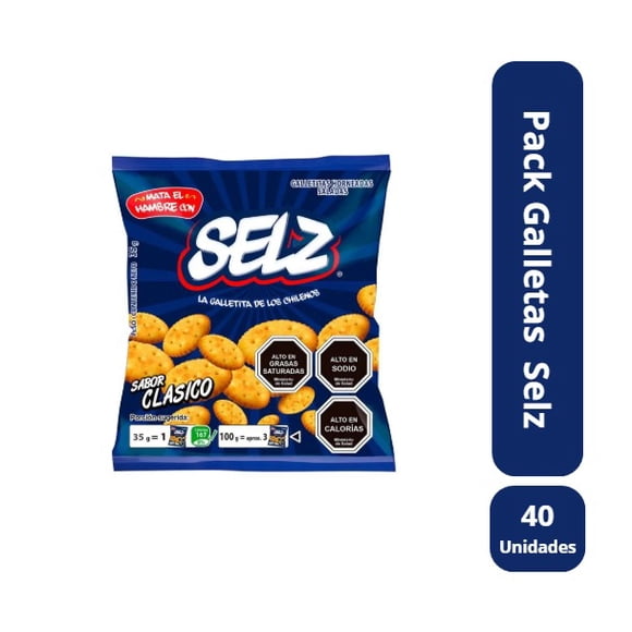 Pack 40 unidades galleta Selz Clasica saladas 35 g c/u