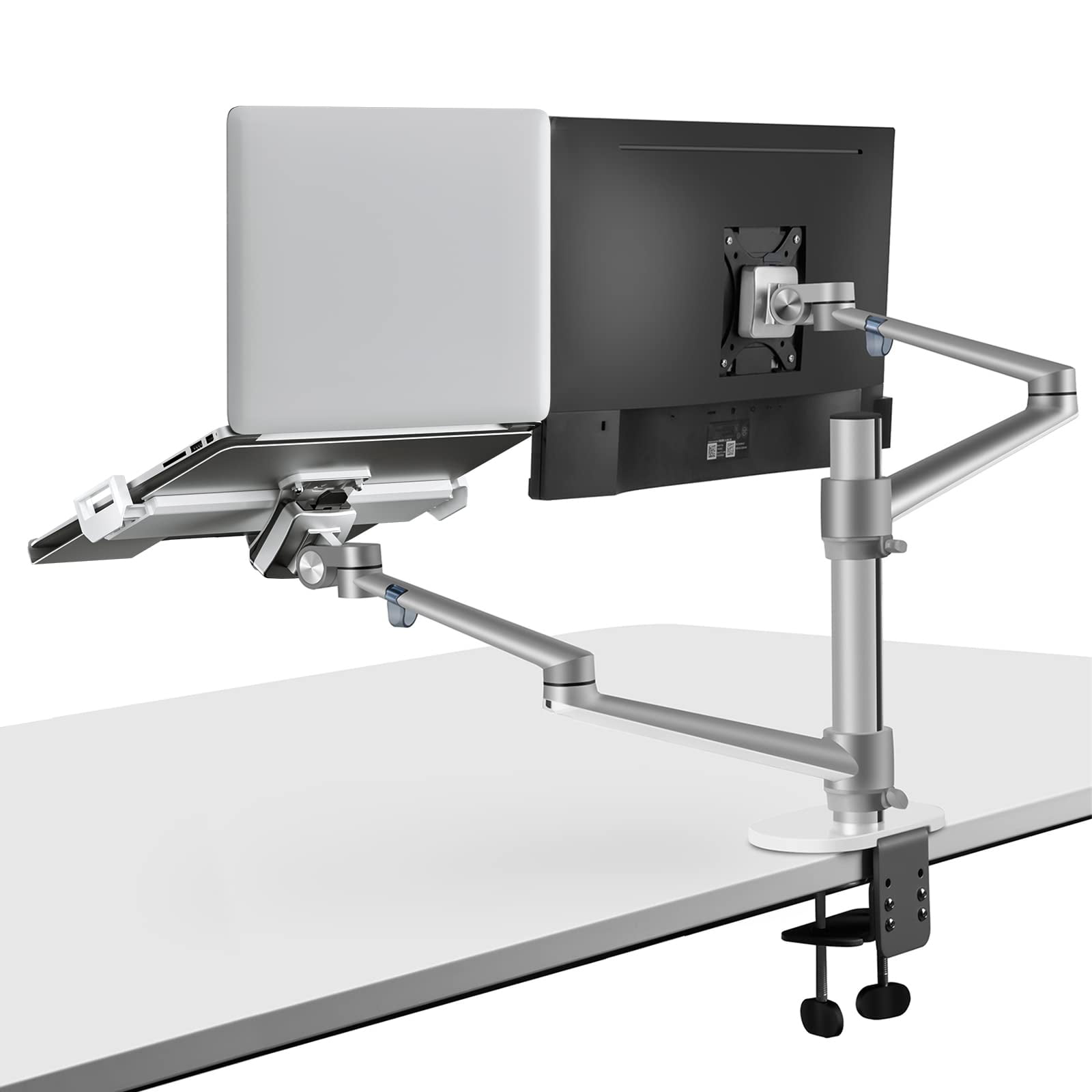 Soporte Para Monitor Y Portátil Viozon 2 En 1 Para 17-32 Pulgadas, Plateado