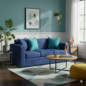 Deco Outlet - Sofá Turín 3C Felpa Azul