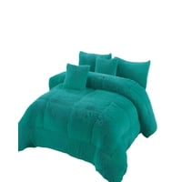 Genérico - Cobertor Con Chiporro Peludo 2 Plazas 230X250Cm Turquesa