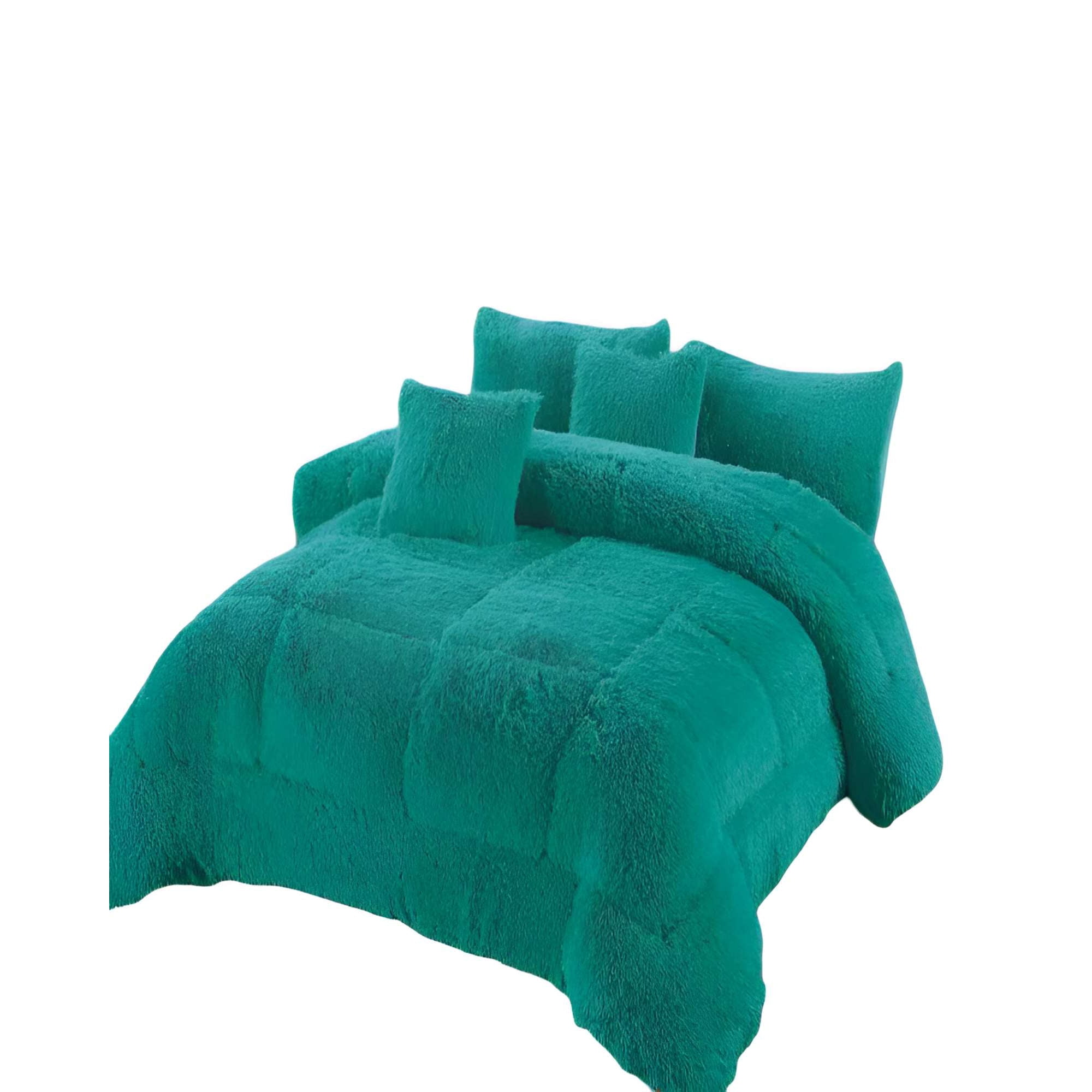 Genérico - Cobertor Peludo Con Chiporro 2 Plazas 230x250cm Color Turquesa