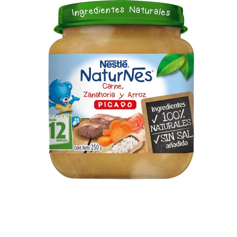 Picado Carne Zanahoria Arroz 250 g Nestlé Naturnes