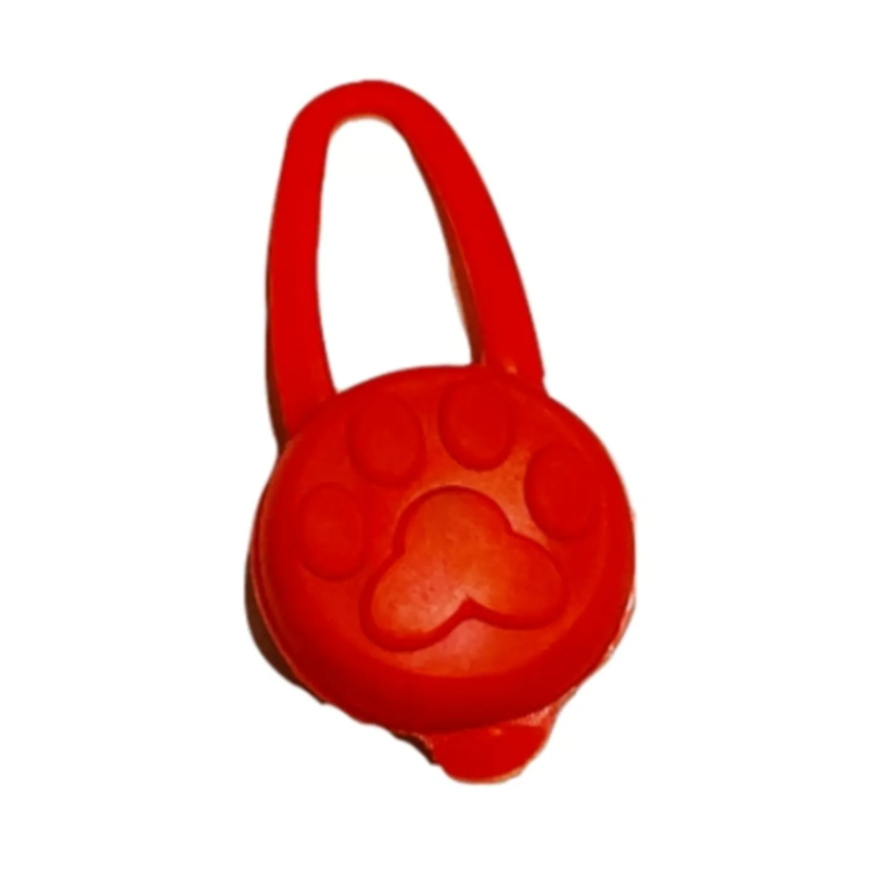 Genérico - Collar Colgante Luz Led Patitas Perros Y Gatos Rojo