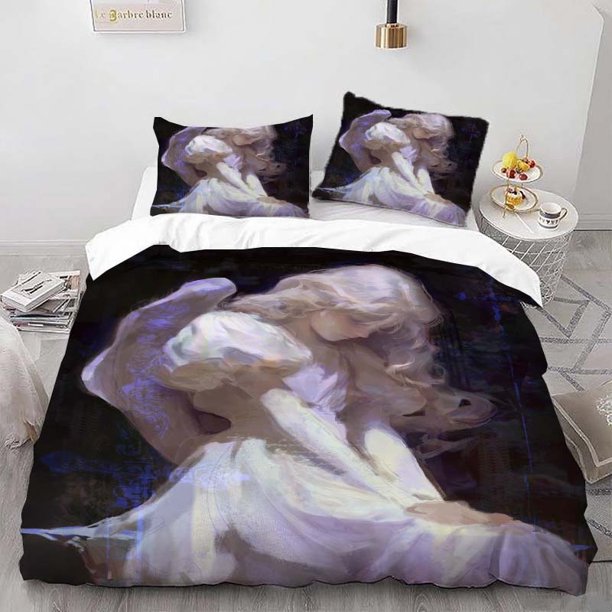 Winged Woman Themed Bedding Set Soft and Comfortable for All Seasons Ideal for Home and Bedroom Decor