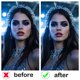 thumbnail image 5 of Parche facial de glitter dorado impermeable DOCLWF – 6 unidades, 5 of 7