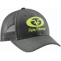 Flying Fisherman - Jockey Fly Fisherman Neon Green Logo Hat Graphite
