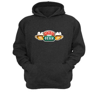 Genérico - Polerón Canguro Central Perk Gris Oscuro Talla Xl Unisex