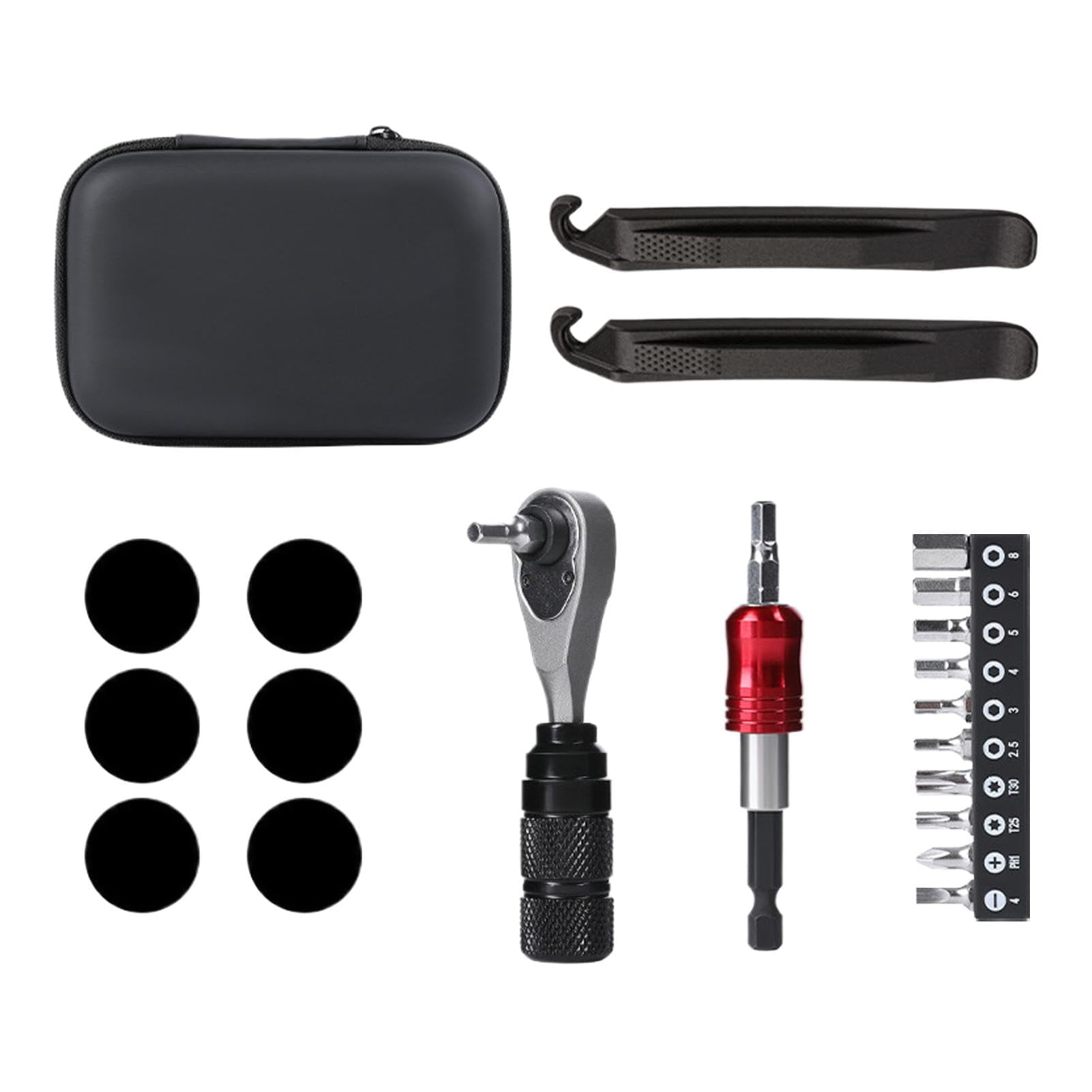 Xusx111 - Kit De Herramientas De Reparación De Bicicletas Con 10 Bits Magnéticos - Multiherramienta Para Bicicletas, Mtb, Ciclismo De Carretera - Herramienta Multifunción Portátil En Un Kit De Segurid
