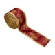 thumbnail image 3 of Cinta navideña, Cinta navideña, Cintas con borde con cable para decoración navideña, Cinta decorativa para proyectos artesanales de embalaje de regalo Rojo, 3 of 5