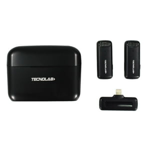 Tecnolab - Kit Micrófonos Duales Lavalier Inalámbricos 25Mts Hd - Ps