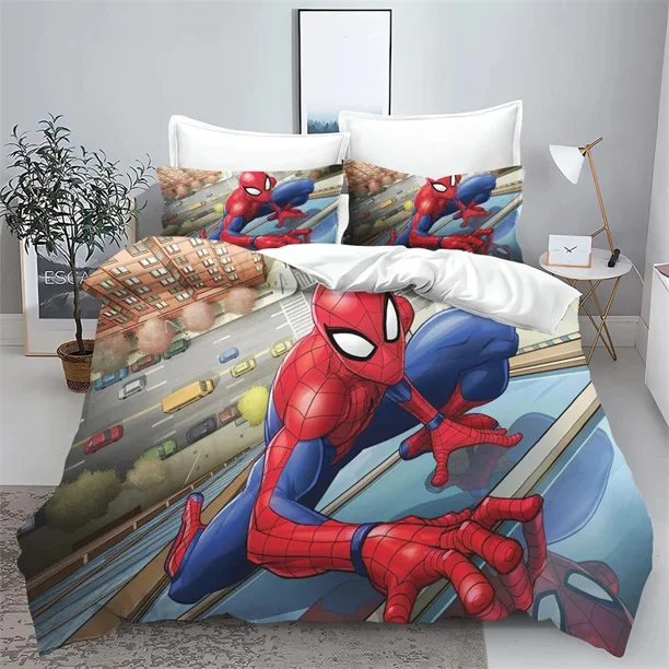 Spiderman Animation Duvet Cover Set ed Children's Bedding Set 3-Pieces Bedding King Size Comforter Sets Children GiftBed Sheets