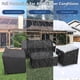 thumbnail image 3 of Juego de 4 muebles de patio resistentes al agua, de ratán, resistentes al viento, con hebilla de cinturón y cordón negro., 3 of 5