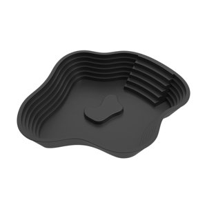 Ioensy - Comedero Para Reptiles Con Rampa Y Piscina Para Tortugas, Serpientes Y Geckos, Color Negro