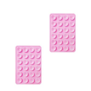 Bothyi - 2X Funda De Silicona Con Ventosa Para Teléfono, Soporte Adhesivo Para Viaje En Coche, Fácil De Usar, Manos Libres, Color Rosa