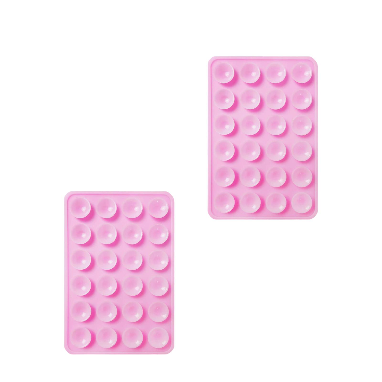 Bothyi - 2X Funda De Silicona Con Ventosa Para Teléfono, Soporte Adhesivo Para Viaje En Coche, Fácil De Usar, Manos Libres, Color Rosa