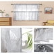 thumbnail image 5 of Cortinas de cocina de tul transparente de 3 piezas con ojales plateados y diseño de rayas transparentes, 5 of 5
