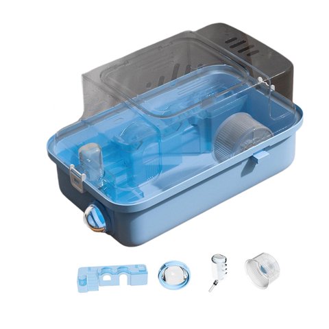 Magideal - Ventilación De Hámster De Hámster Ventilación De Hámster Hábitat De Múltiples Puestos Abiertos Jaula De Animales Pequeños Para Jerbos Pequeños Conejos Azul