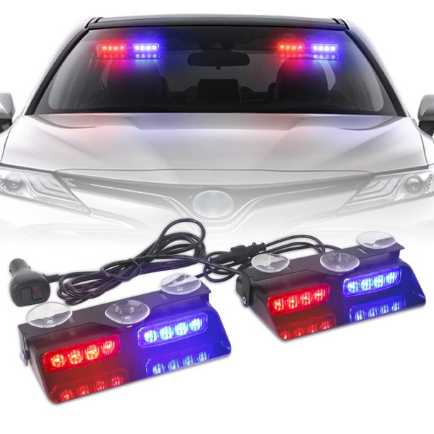 Luces estroboscópicas de emergencia XRIDONSEN 2 en 1 para salpicadero y ventanilla interior