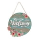 thumbnail image 1 of Se?al De Corona De Bienvenida Para Puerta Delantera, Letrero Colgante Rústico Redondo, Decoración De Bienvenida, 1 of 5