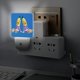thumbnail image 5 of Bananas en Pijamas Luz nocturna LED con sensor de anochecer a amanecer para dormitorio, baño, pasillo, escaleras - Lámpara LED nocturna de enchufe, 0.5W - 1 pieza, 5 of 6