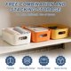 thumbnail image 5 of Uxcell 4-Pack Botes de Almacenamiento de Plástico Amarillo, 12.0 x 8.1 x 4.7 Pulgadas Organizadores de Despensa y Cestas de Almacenamiento con Asas para Cocina Baño Hogar Oficina, 5 of 7