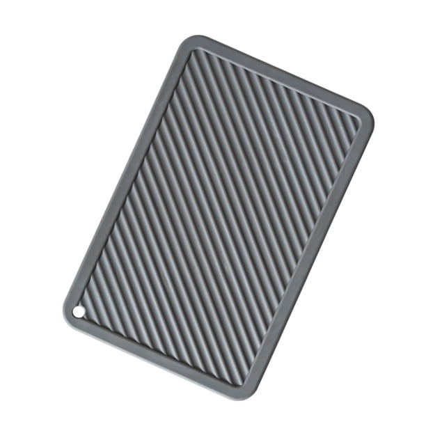 XmhyTop Set de 4 Mantelito Individual Antideslizante de Silicona para, Aislador Térmico, Lavable y Reutilizable, Perfecto para Comedor y Cocina, Gris oscuro