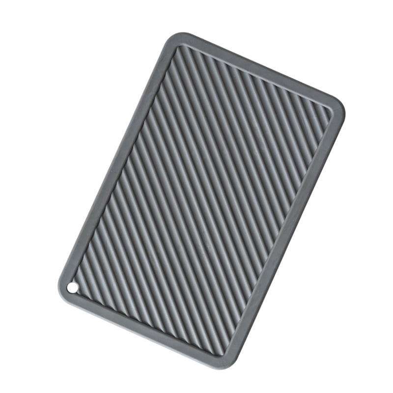 Xmhytop Set De 4 Mantelito Individual Antideslizante De Silicona Para, Aislador Térmico, Lavable Y Reutilizable, Perfecto Para Comedor Y Cocina, Gris Oscuro