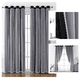 thumbnail image 2 of suxuMhao Cortinas de Estrellas Huecas con Gasa, 2 Piezas 52x72in, Cortinas para Sala/dormitorio, Cortina Transparente Perforada Opaca, Negro + Blanco, Poliéster y Encaje, 2 of 5