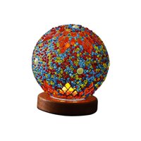 Magideal - Lámpara De Noche Táctil, Luz De Noche, Lámpara De Mesa Turca Con Fuente De Alimentación Usb Portátil Bohemia, Lámpara Decorativa Bohemia Para Sala De Naranja