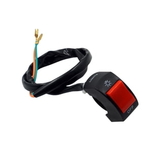 Ioensy - Interruptor De Manillar De Motocicleta Premium Para Motocicleta, Scooter, Moto De Cross, Botón Rojo