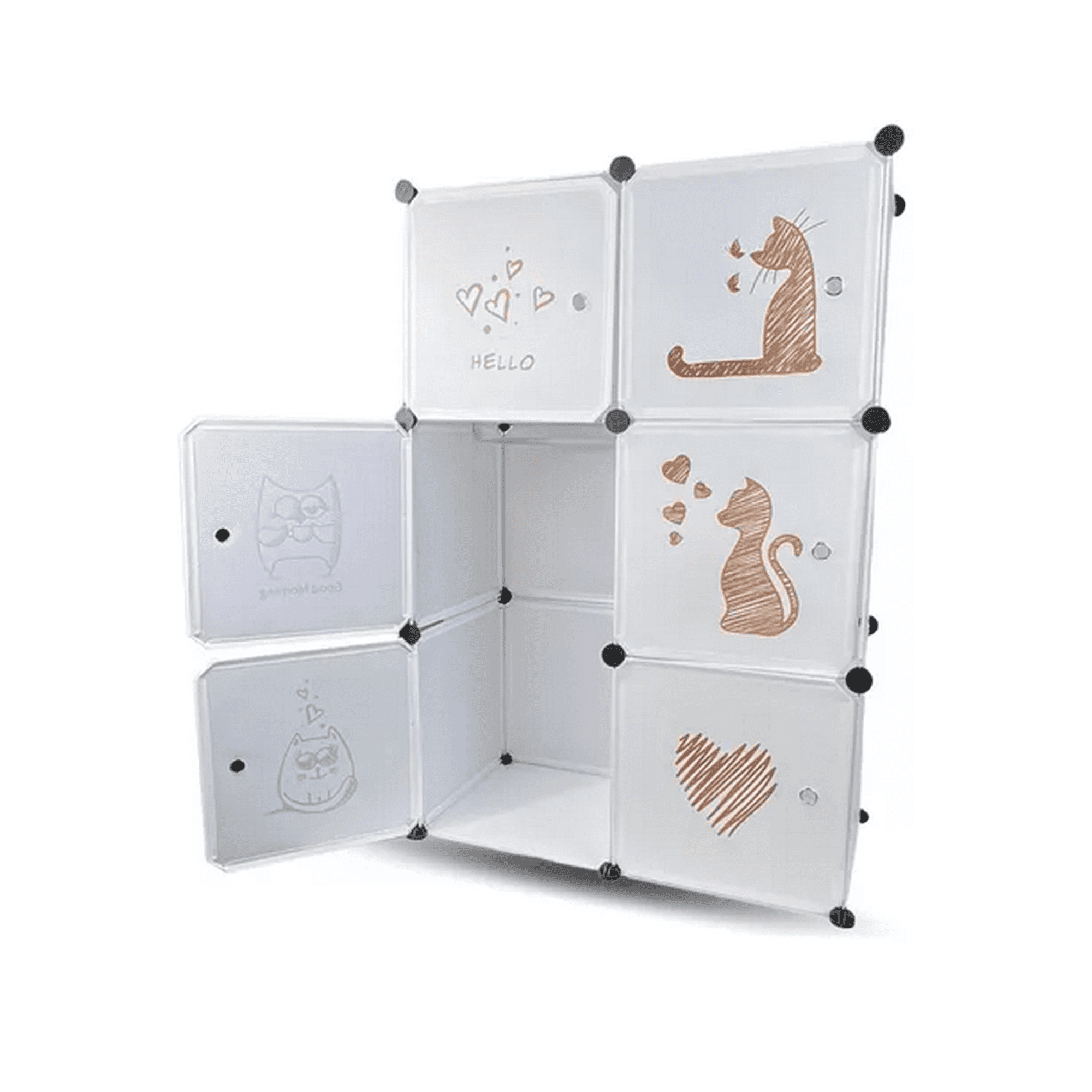 Genérico - Organizador Infantil Modular Para Closet Blanco