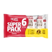 Pack Galletas De Arroz Dulce 6 Un Tucapel
