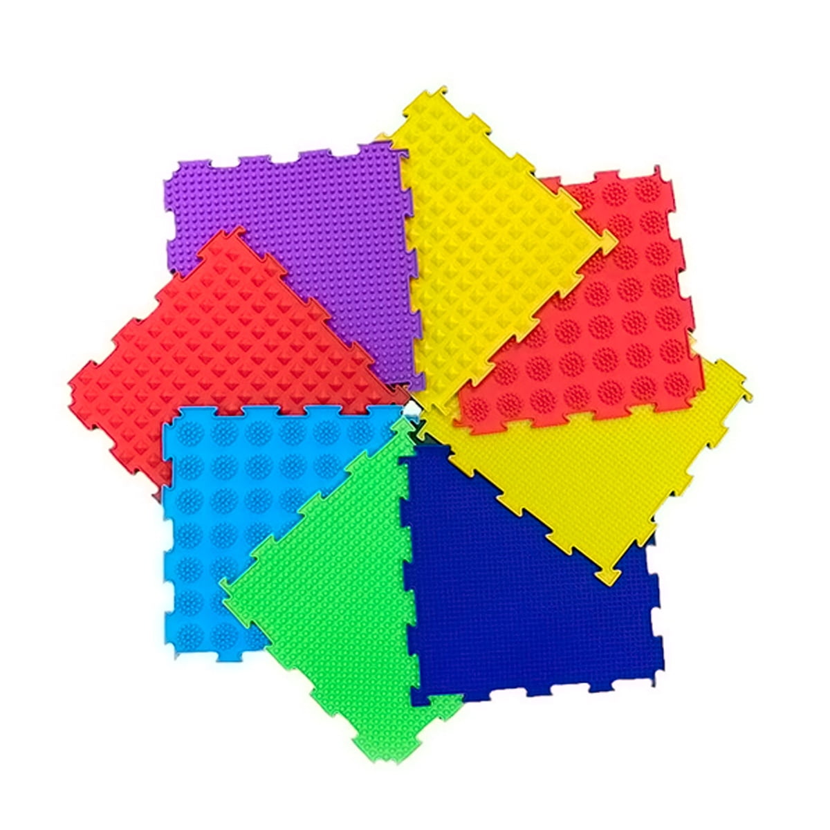 Genérico - Tapetes Mat Sensoriales Cuadrados Niños Set De 8 Piezas 24*24*1cm - A1 - Sr2505