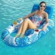 thumbnail image 2 of Flotador inflable para piscina al aire libre, silla flotante de PVC con reposacabezas y portavasos, juguetes para fiestas en la playa para niños y adultos., 2 of 5