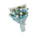 thumbnail image 2 of Ramo De Flores De Crochet Para Escritorio Con Hojas Verdes Decorativas, Flores Artificiales Azules, 2 of 5