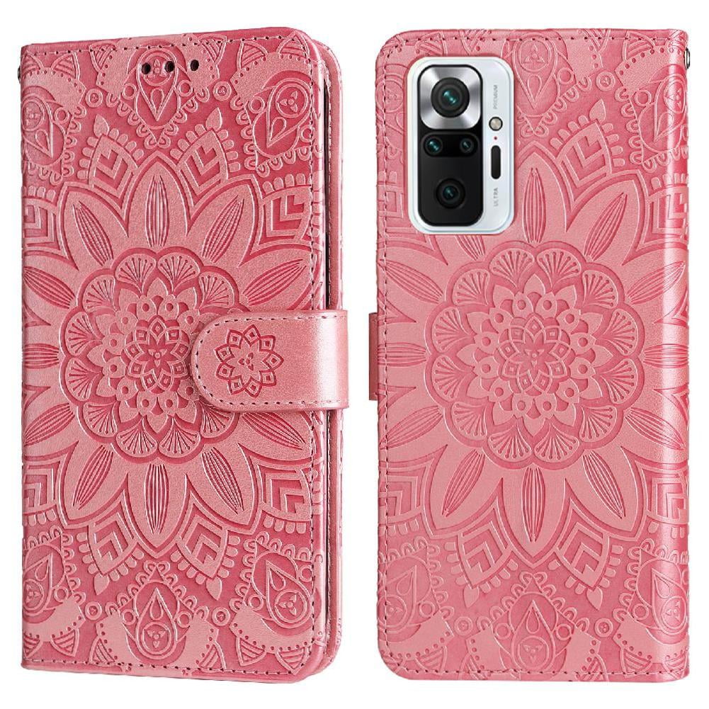 Funda Tipo Cartera Foxdock Para Xiaomi Note 10 Pro 4g , Diseño Girasol En Relieve, Cuero Pu, Cierre Magnético, Soporte Y Tarjetero