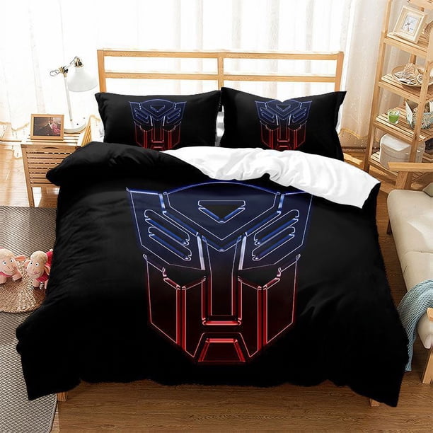 Transformer 3 PCS Comforter Set with 2 Pillowcases,Trans_formers Bedding Set Sheet Set for Kids Adults,All Season Lightweight
