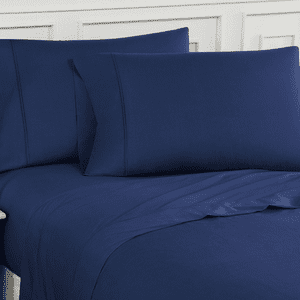 Genérico - Juego Sabanas Polar 2 Plazas 4 Pzas Varios Colores Azul Oscuro