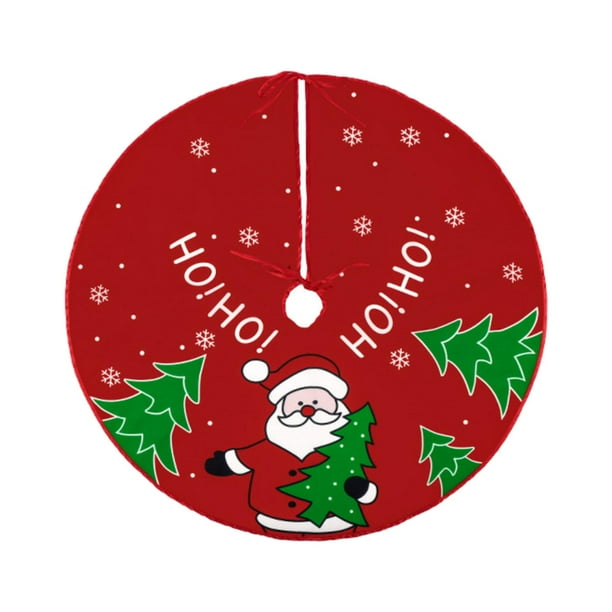 Falda De árbol De Navidad, Tapete De árbol De Navidad Impreso Para Fiesta, Interior, Exterior, Año Nuevo, Papá Noel, 60cm