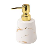 Bothyi - Dispensador De Jabón, Contenedor De Líquido Vacío Para Baño, Encimera De Hotel, Blanco