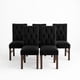 thumbnail image 1 of Pack 6 Sillas De Comedor Negrs Felpa Capitone, 1 of 1