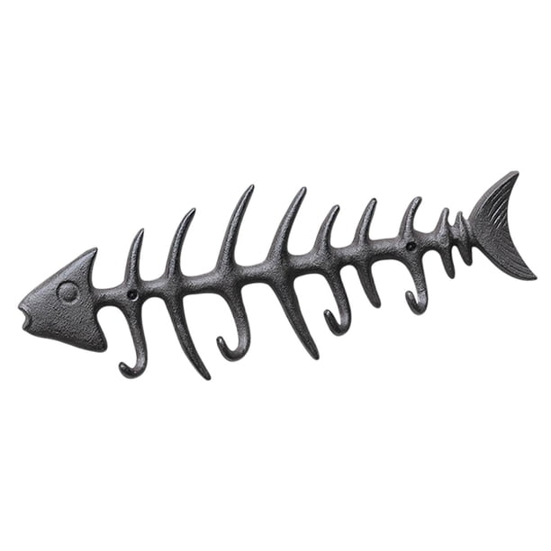 Toallero Con Forma De Espina De Pescado, Elegante Llavero Para Jardín, Patio, Baño, 32,5 X 15 X 5 Cm